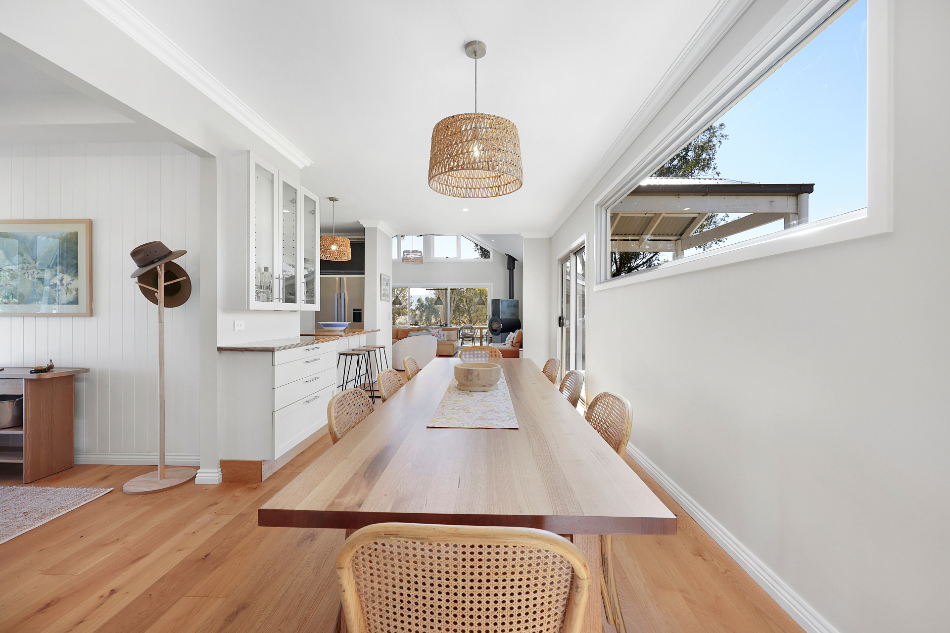 Dining area with natural light